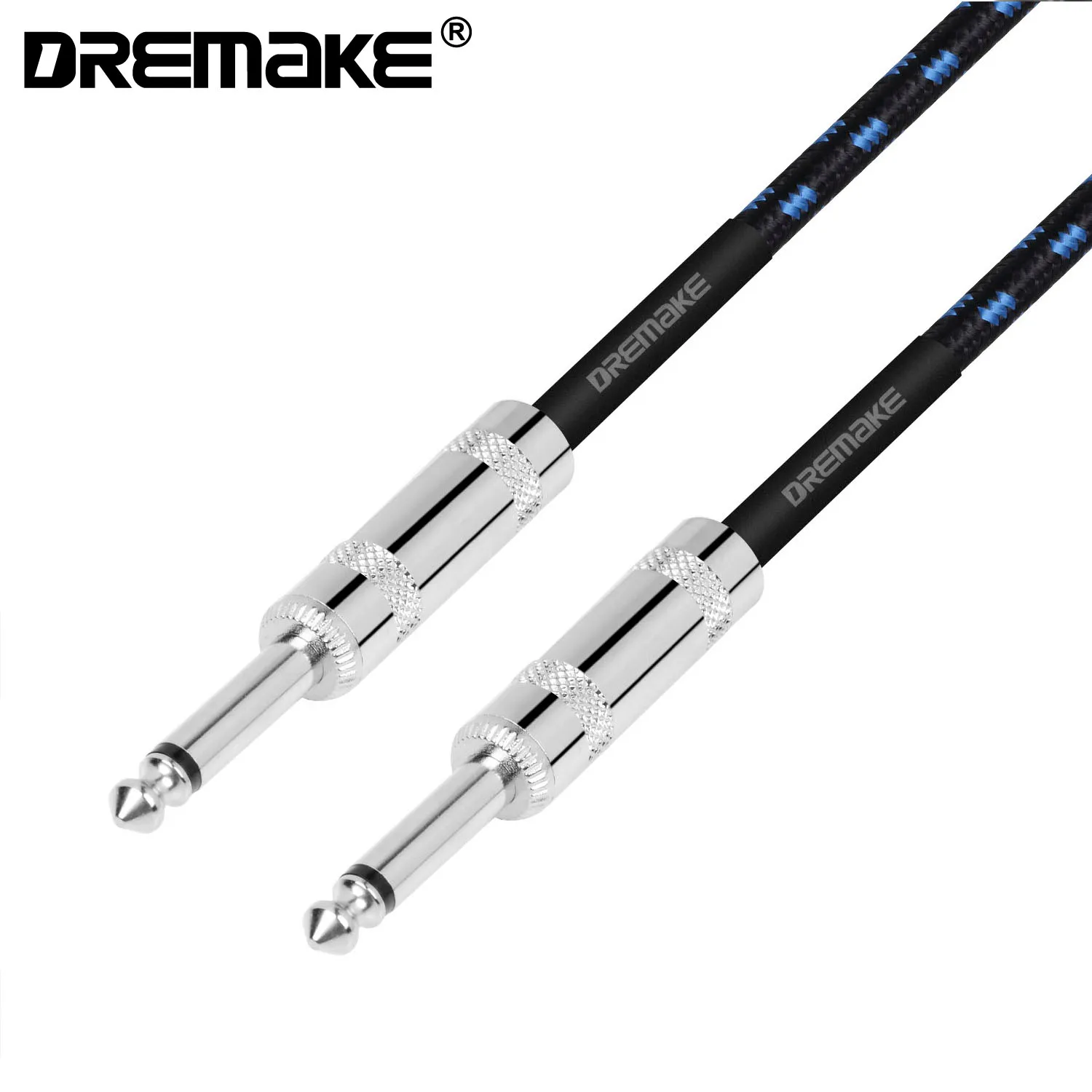 6.3mm 6.5mm Guitar Cable 1/4'' Male to Male Patch Cord for Electric Guitar Keyboard Pedal Effects Mixing Board Speaker Systems