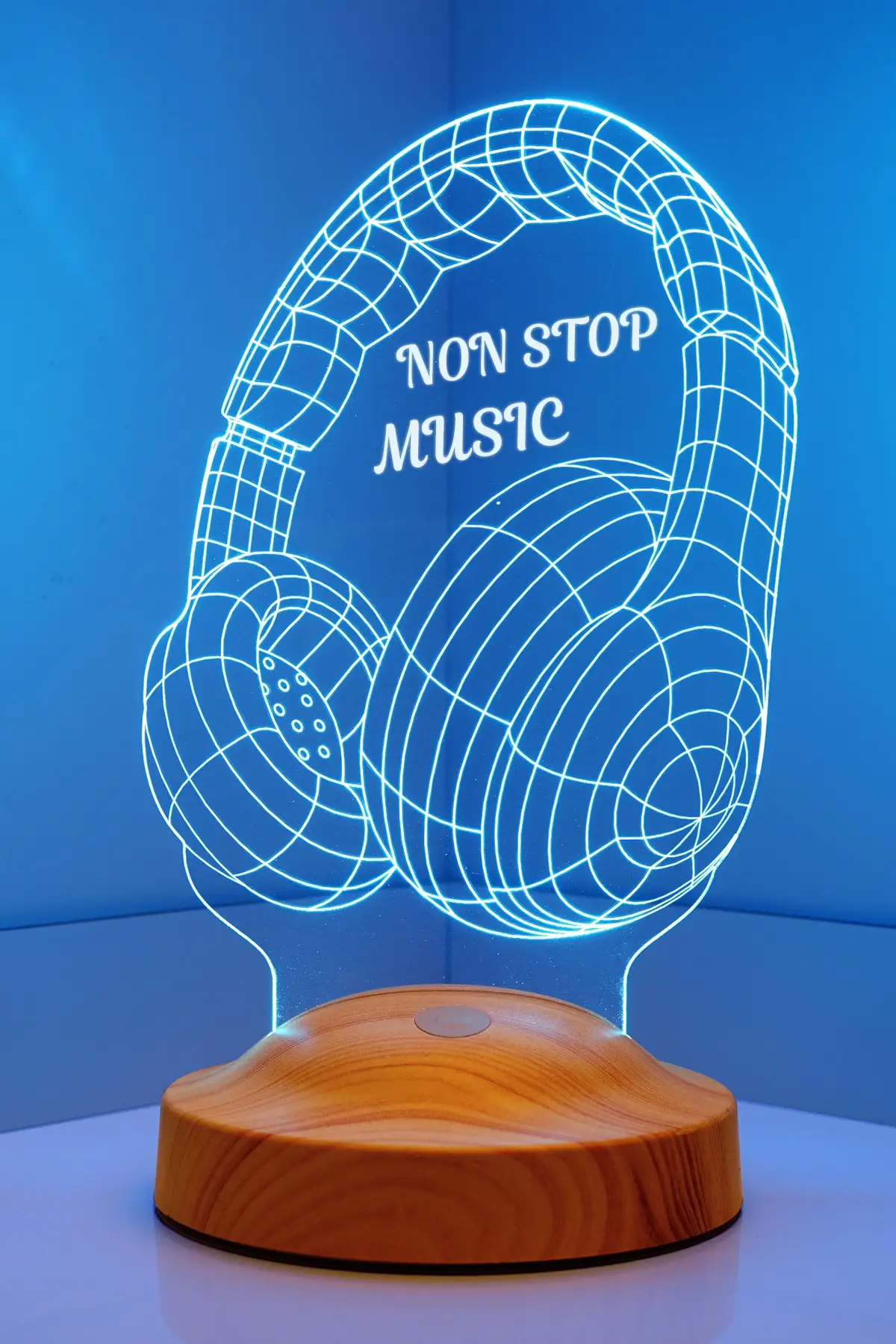 

3d Non Stop Music headset Led lamp personalized design