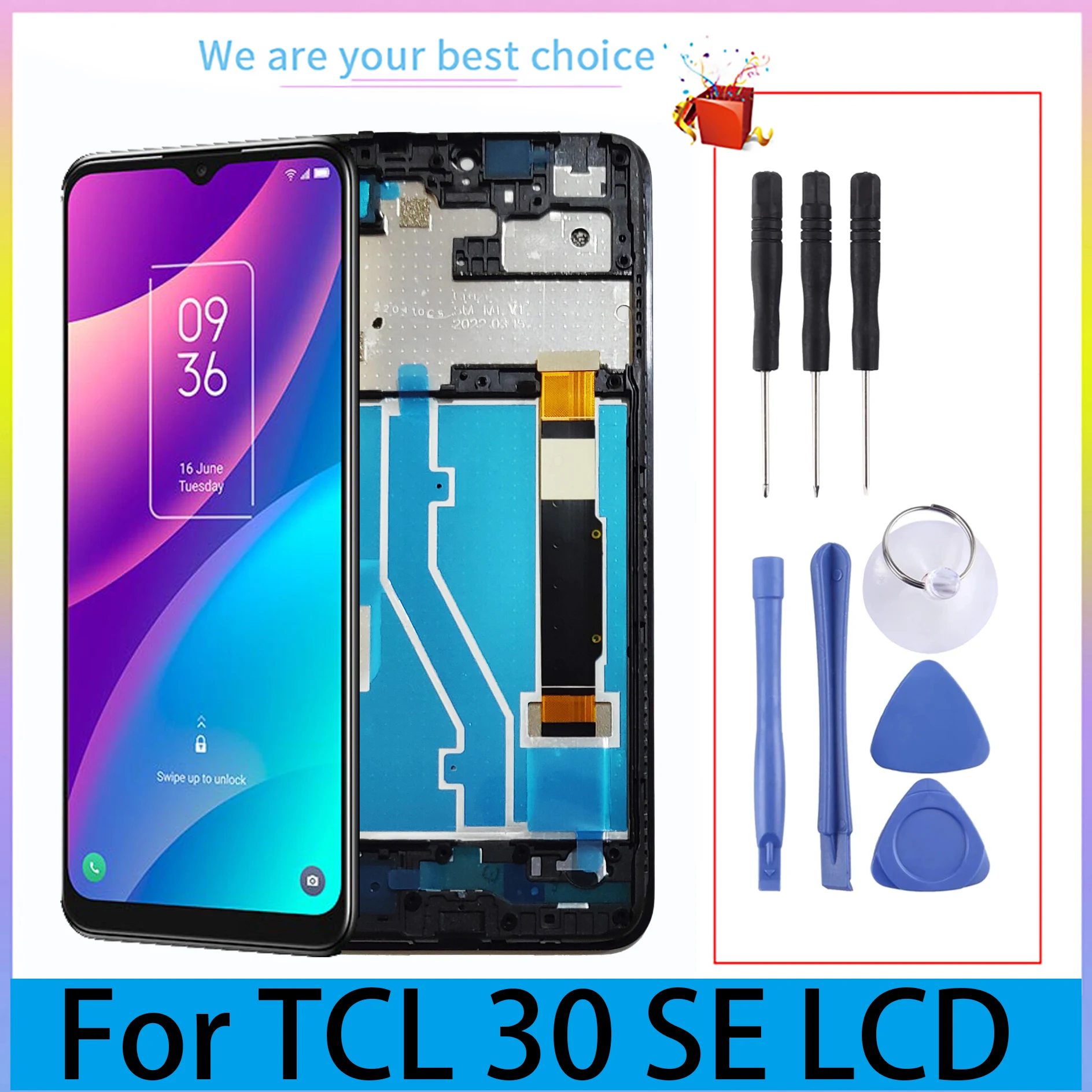 6 52 &quotдля TCL 30 SE оригинальный ЖК-дисплей с рамкой сенсорный экран 6165H 6165S 6165A 6165A1