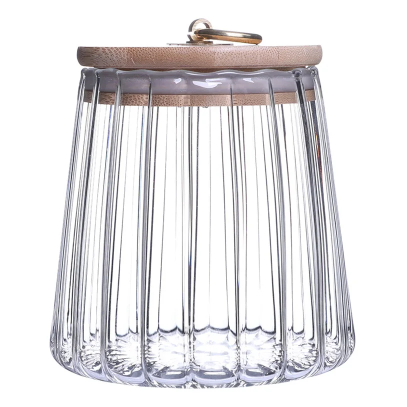 

Japanese Style Glass Flower Tea Jar Household Sealed Storage Box Transparent Creative Petal Tea Tins Pu'er Tea Sealed Tea Tin