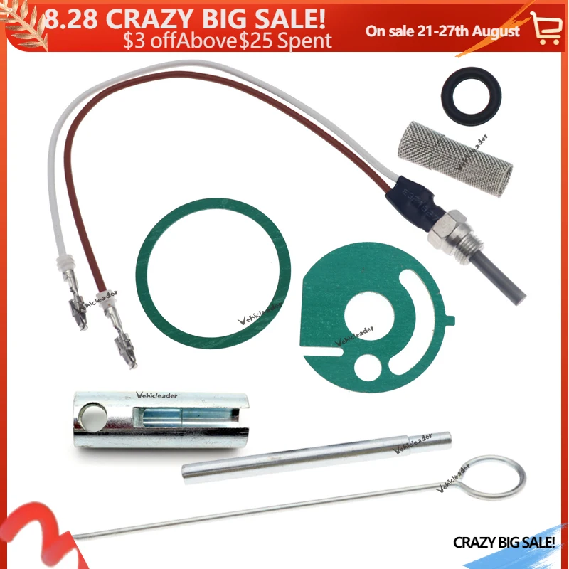 

12V/24V Car Heater Parts Glow Plug Ceramic Pin+ Gaskets+Strainer+ Wrench For Eberspacher Hydronic D4WSC D5WSC 252106011000