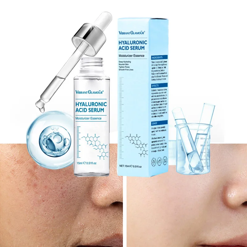 

Hyaluronic Acid Essence Serum for Face Oil Control Pores Shrink Anti Acne Dry Skin Care Deep Moisturizing Facial Liquid Essence