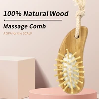 private label mini wooden natural massage comb portable air cushion comb childrens hairdressing brush comb
