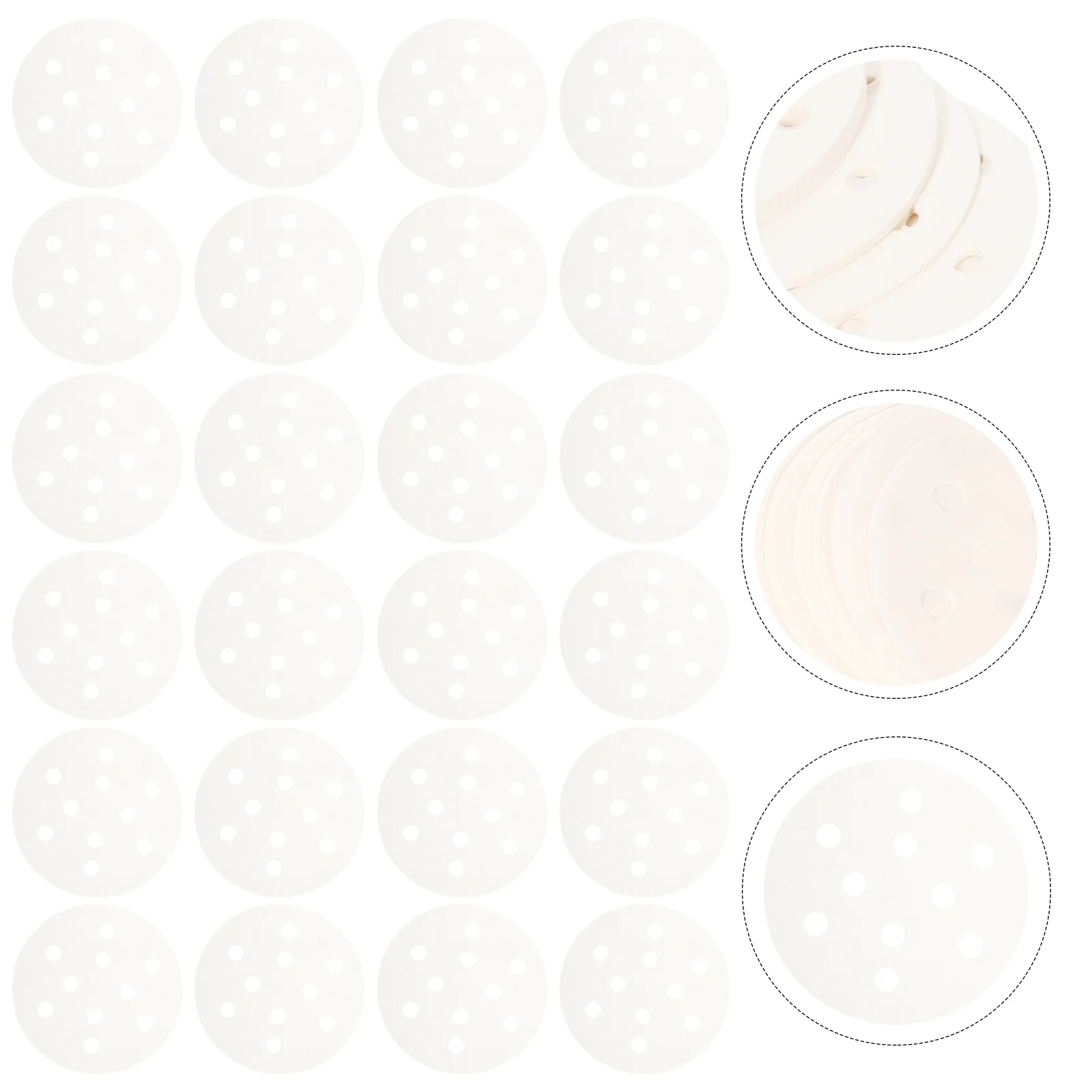 

Steamer Paper Liner Mat Bun Pad Parchment Air Dumpling Steaming Basket Fryer Round Kitchen Mesh Cloth Steam Sum Rounds Gauze Dim