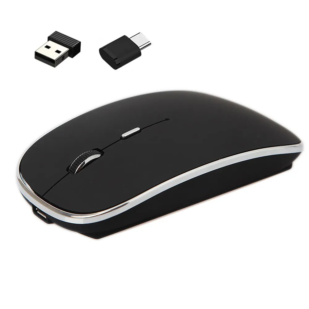 

Wireless Mouse Chargeable Portable Silent USB and Type-C Dual Mode Mouse 3 Adjustable DPI for Laptop,/Mac,/MacBook/ Android/PC