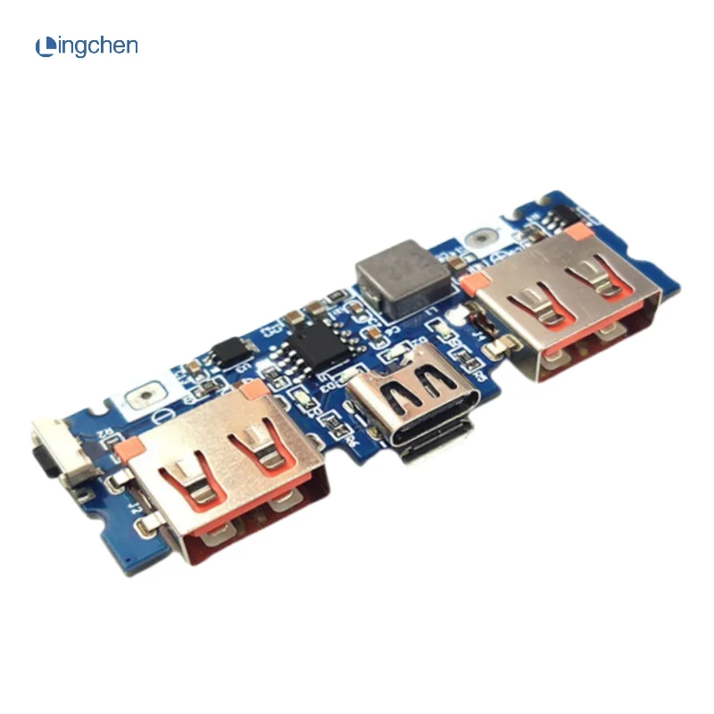 

Lithium Battery Charger Board LED Dual USB 5V 2.4A Micro/Type-C USB Mobile Power Bank 18650 Charging Module