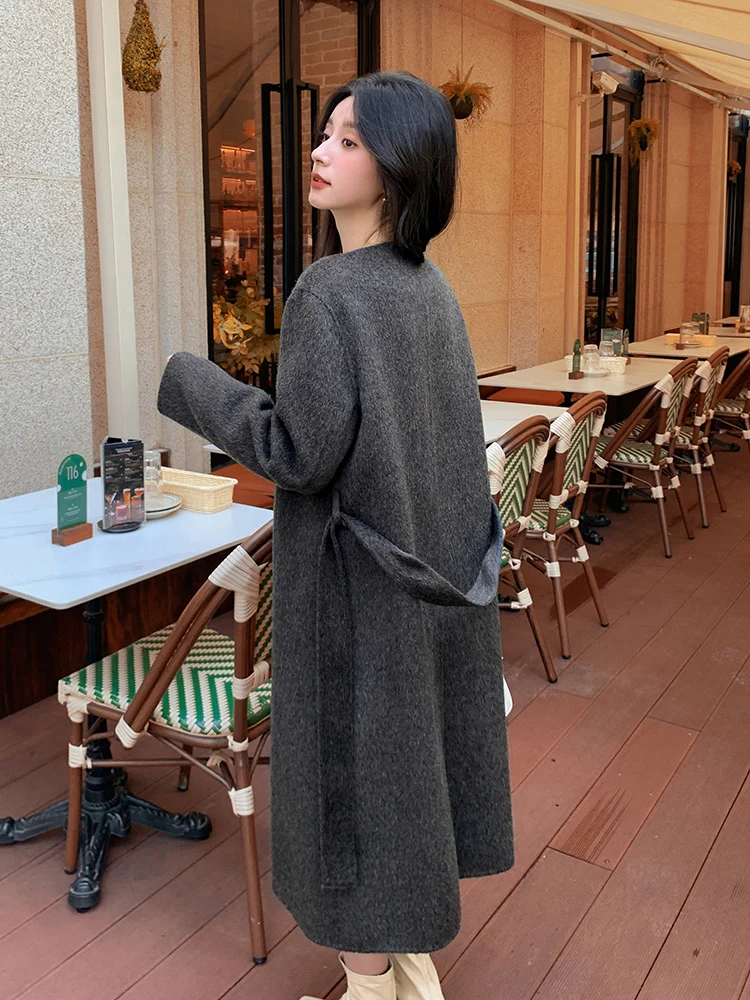 CAIXINGLE шарф 30% верблюжьей шерсти Женское пальто двусторонний шерстяной