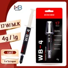 Wovibo термопаста WB-4 WB 4 4g 1g 17 Втм-k для ЦП, графического процессора, принтера, радиатора, охлаждающего кулера, термопаста, составная силиконовая