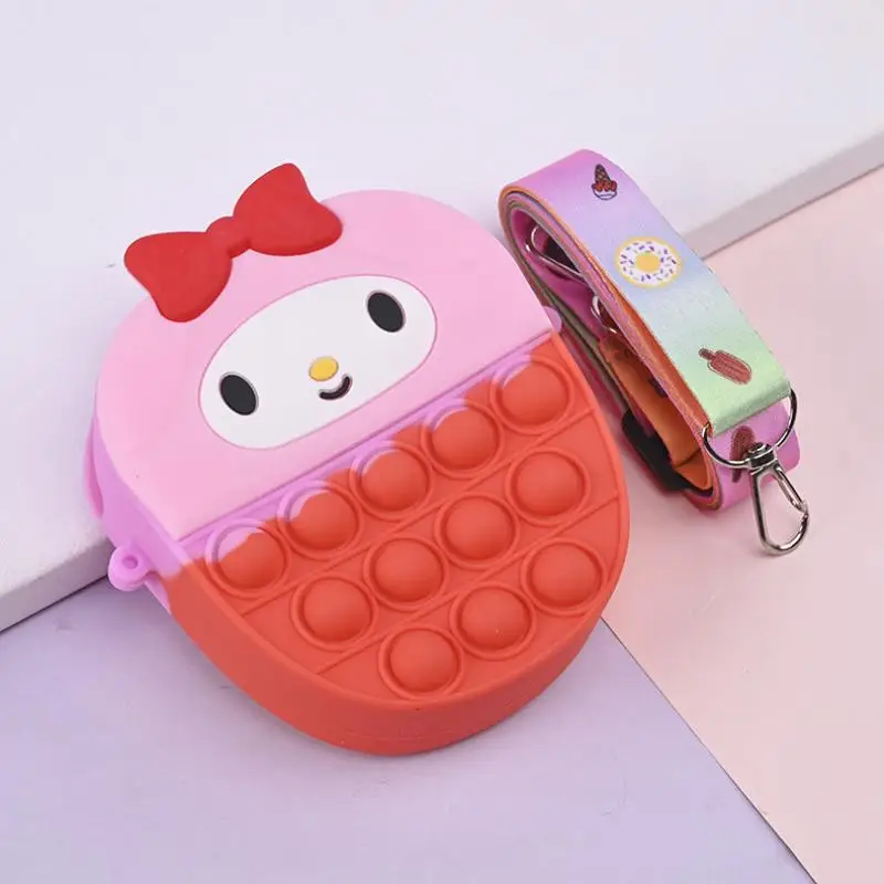 

Fashion Pops Et Melody Kulomi Bags for Girls Fidget Toys Push Bubble Simple Dimple Anti Stress Squeeze Toys Gifts for Kid Gifts