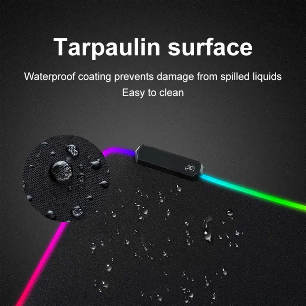

Rgb Luminous Led Game Mouse Pad Deskpad Protector E-sports Table Pad For Gamers Led Light Mousepad Thickened Rubber Mouse Pad