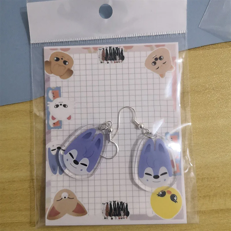 Детские серьги KPOP в стиле бродячие Мультяшные акриловые серьги-подвески виде