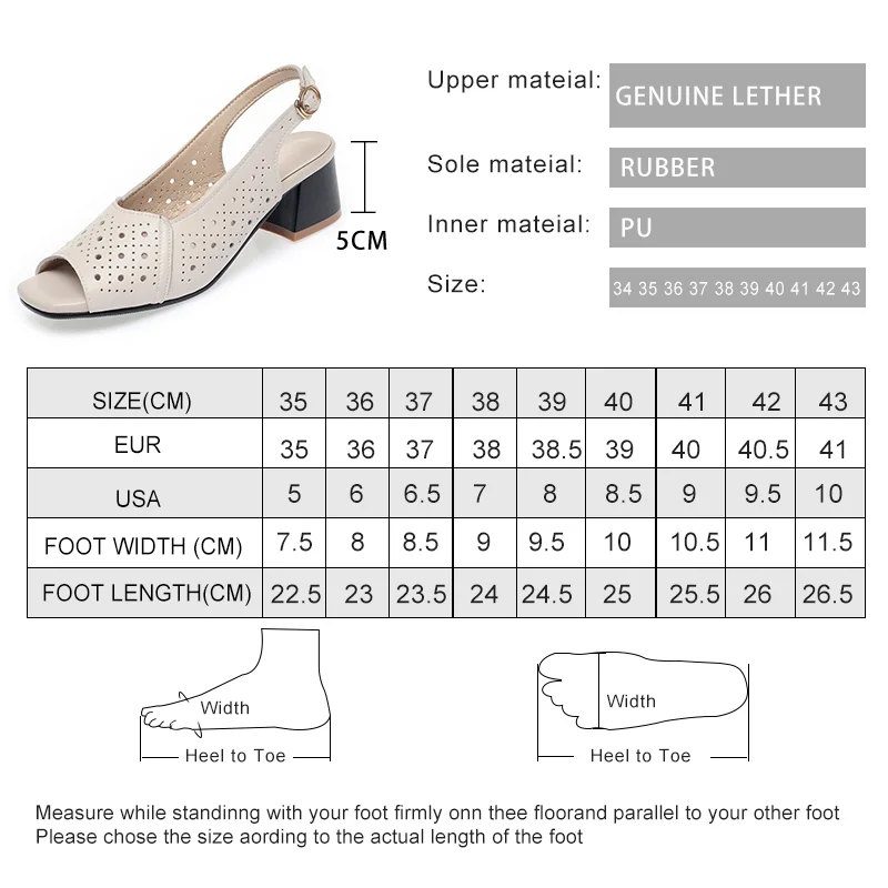 AIYUQI Sandals Women Summer 2023 New Fishmouth Genuine Leather Women Sandals Block Heel Large Size Middle-aged Mom's Sandals