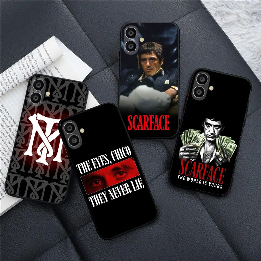 Матовый черный чехол для VIVO Y02 Y02S Y20i Y20a Y17 Y3 Y53S Y15S Y16 Y17S Y19 Y5S Y31 V23E KD-22 Film Scarface