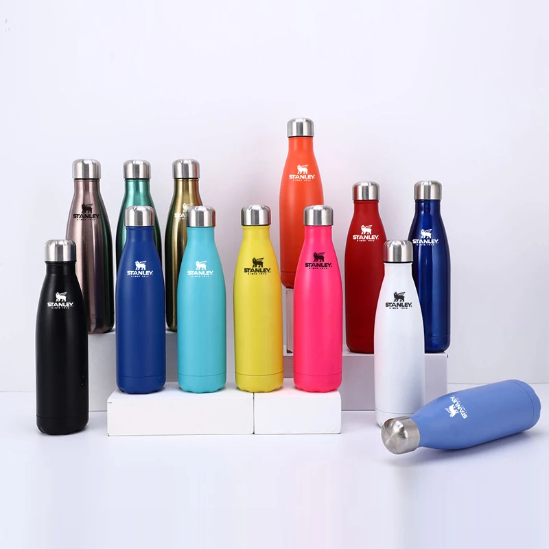 

500ml Stanley Cola Shaped Water Bottle Stainless Steel Sports Water Bottle Vacuum Insulated Travel Thermal Flask Gift For Dad