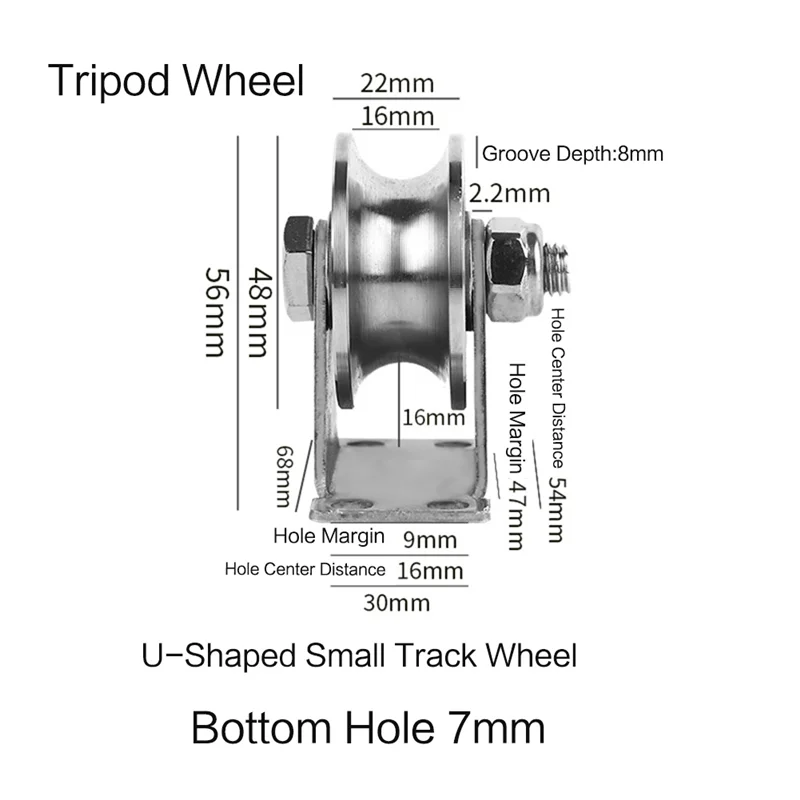 Ролики для раздвижных дверей из нержавеющей стали 2 дюйма 304