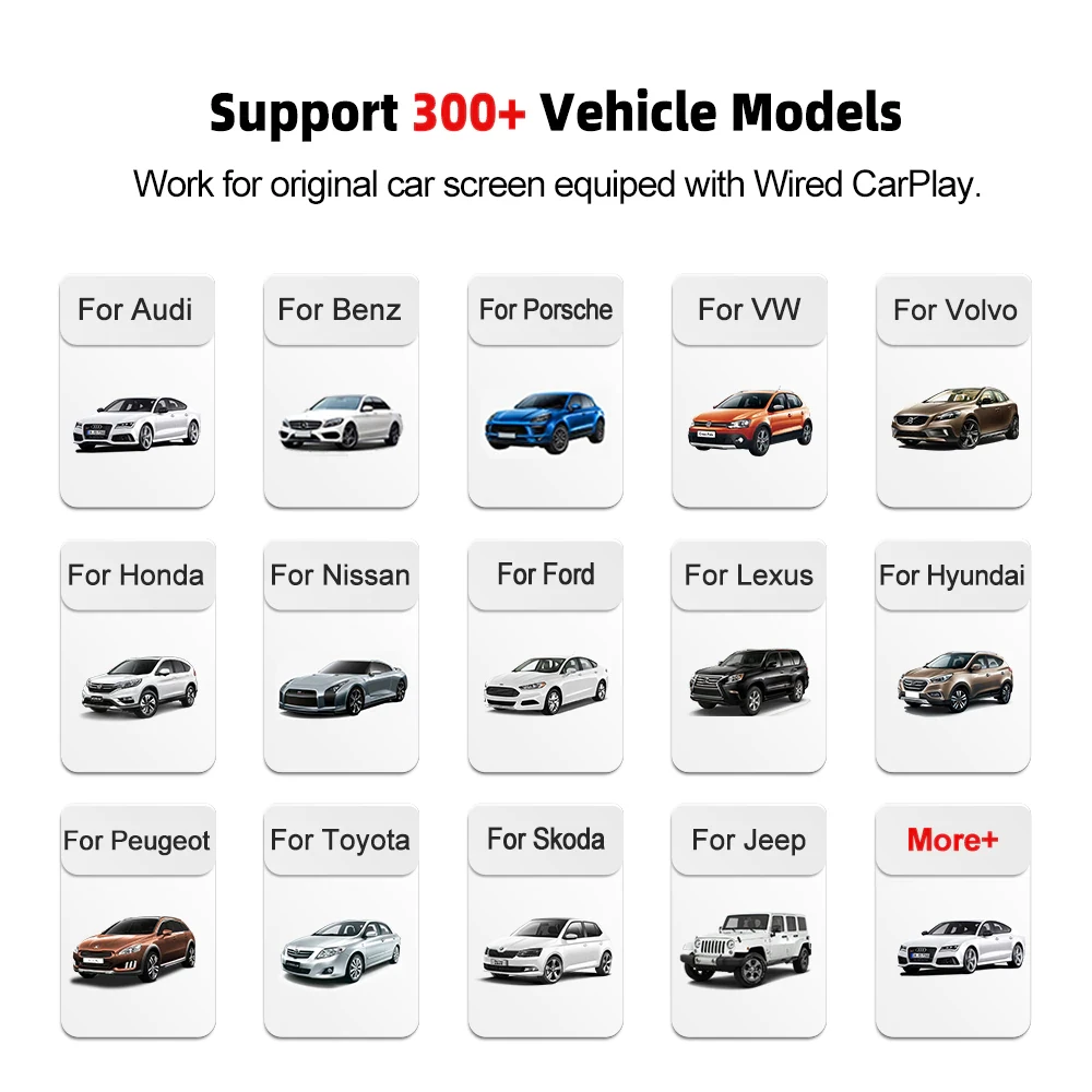 CarPlay Android Mini Ai Box Android11 проводной к беспроводному подключению для Volvo Ford Benz VW Audi Hyundai