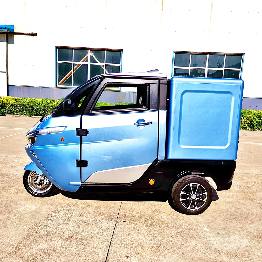 2022 Hot Selling Semi-Enclosed Electric Tricycle For Adults To Pick Up Children Pull Goods Solar Battery Car |