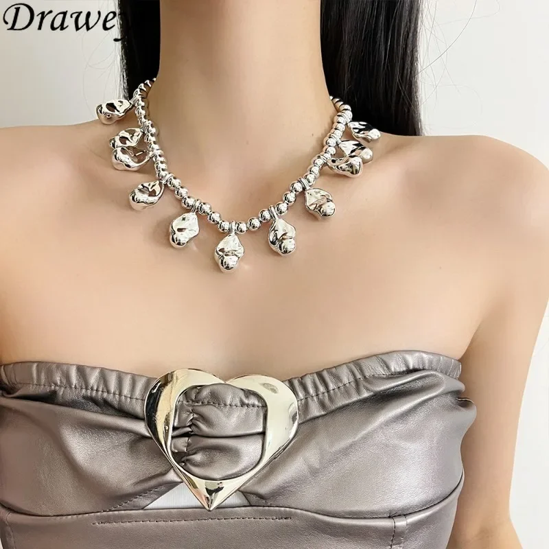 Draweye нерегулярные шарики ожерелья для женщин винтажные колье с кисточками в