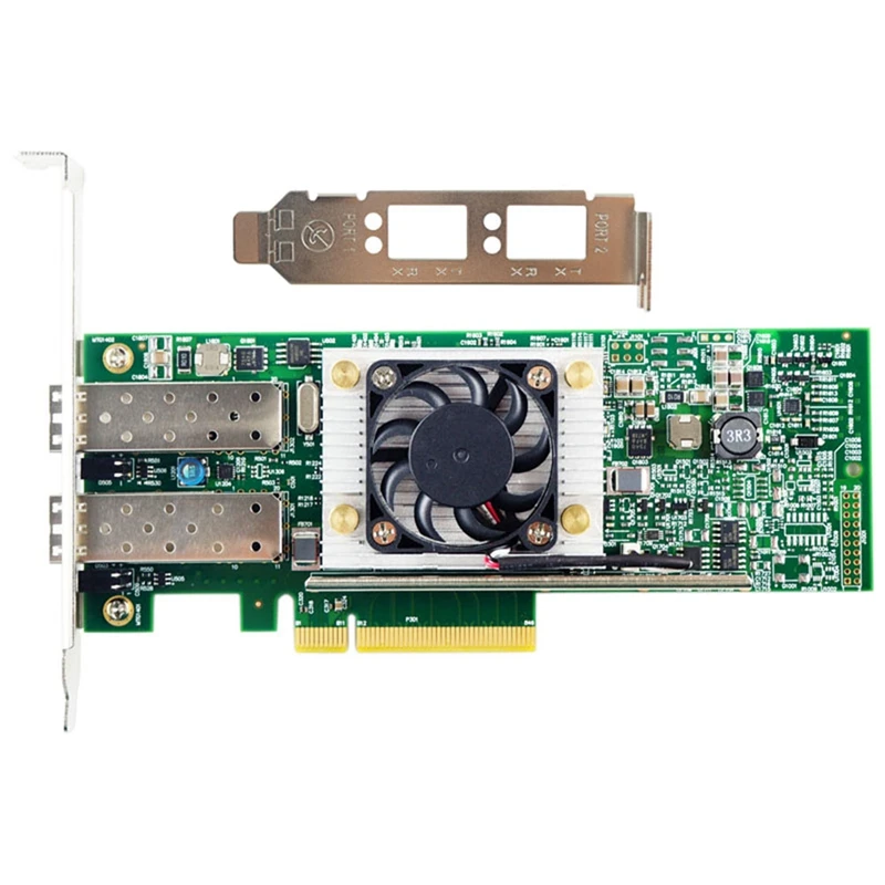 

BCM57810 10GB Pcie X8 Ethernet Fusion Network Card 10 Gigabit Dual-Port Fiber Optic Server Network Card With Cooling Fan