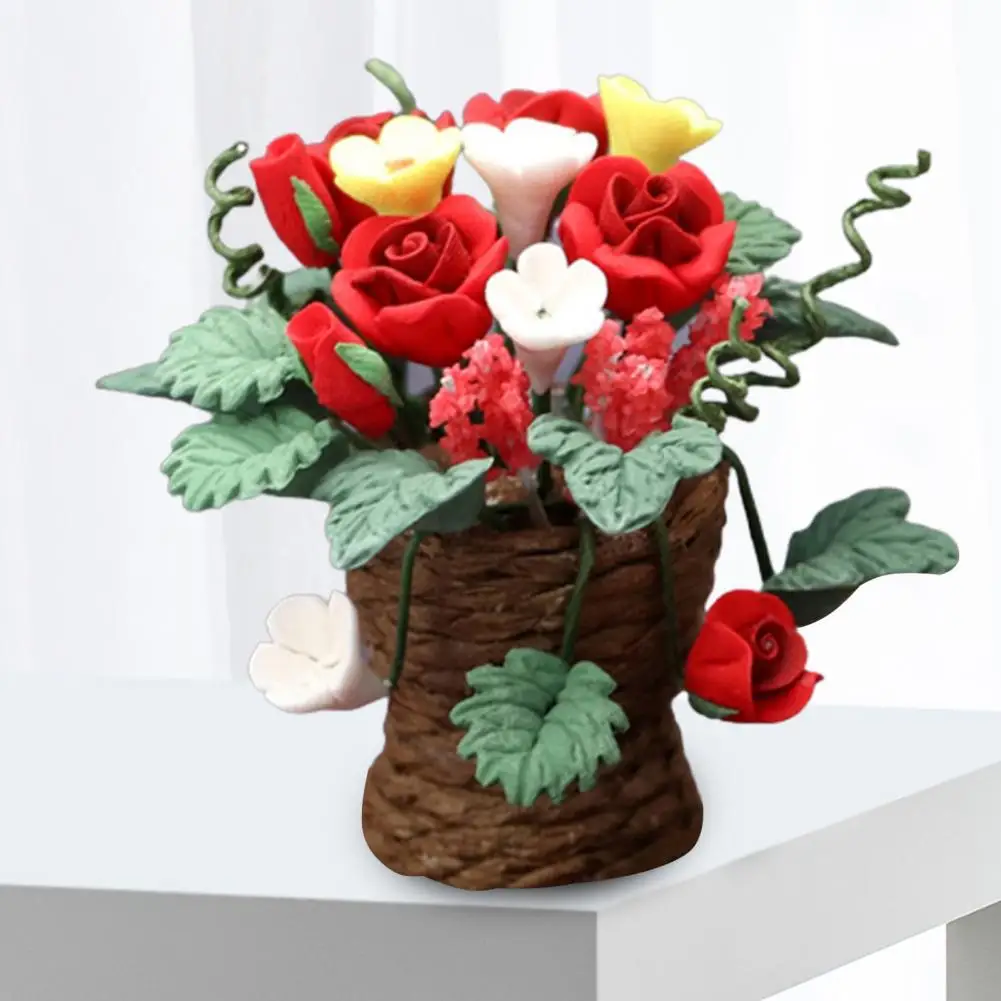 

Миниатюрные цветы, новинка, экологически чистые, прекрасные для микроландшафта, кукольный домик, Горшечное растение, цветочный горшок, укра...