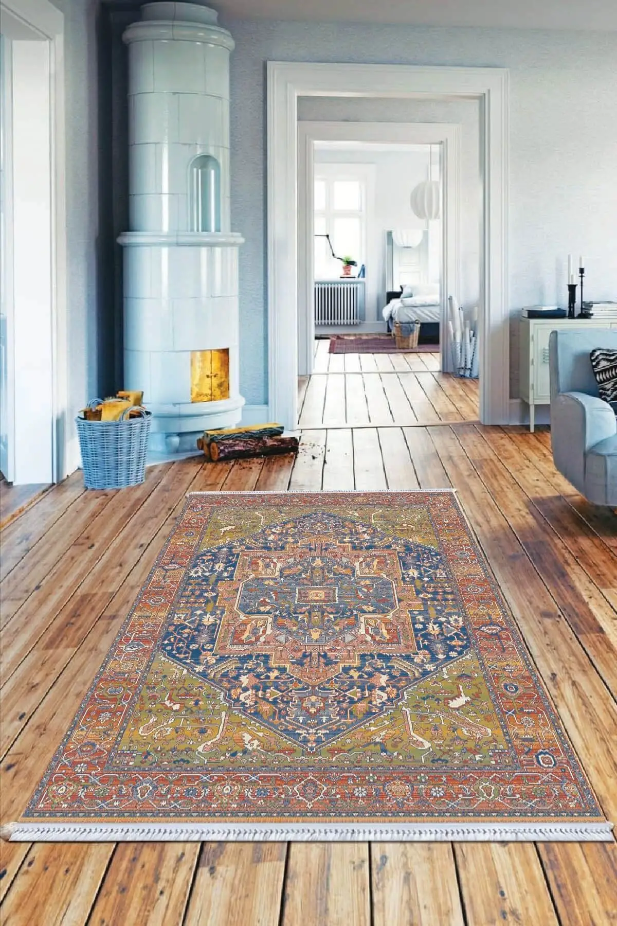 

Хлопковый нескользящий коврик, высококачественный богемный ковер ручной работы, тканый хлопковый ковер, Стирка в стиральной машине, Роскош...