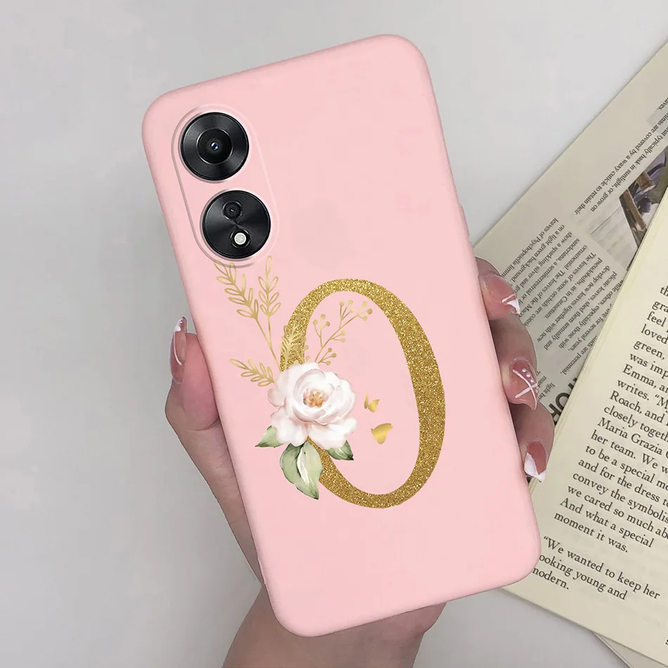 Для Oppo A1 Pro 5G 6 7 &quotЧехол роскошные цветочные буквы окрашенные силиконовыми