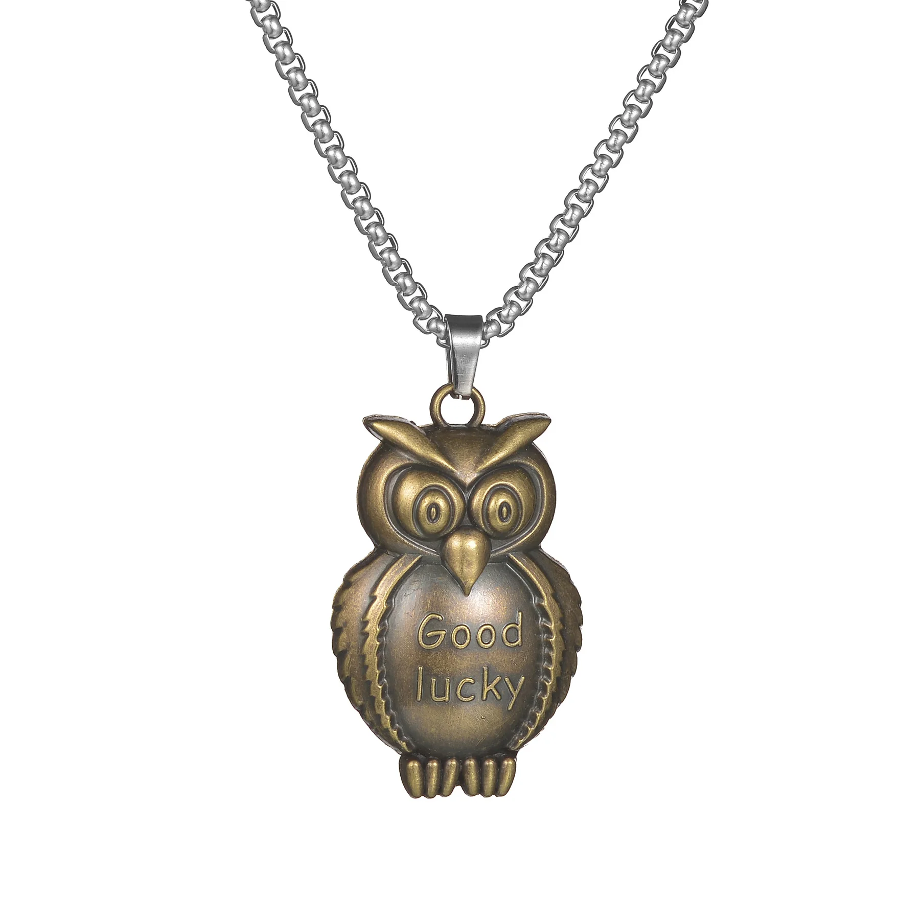 Ожерелье с подвеской Goold Lucky Owl для женщин и мужчин длинная цепочка ожерелье