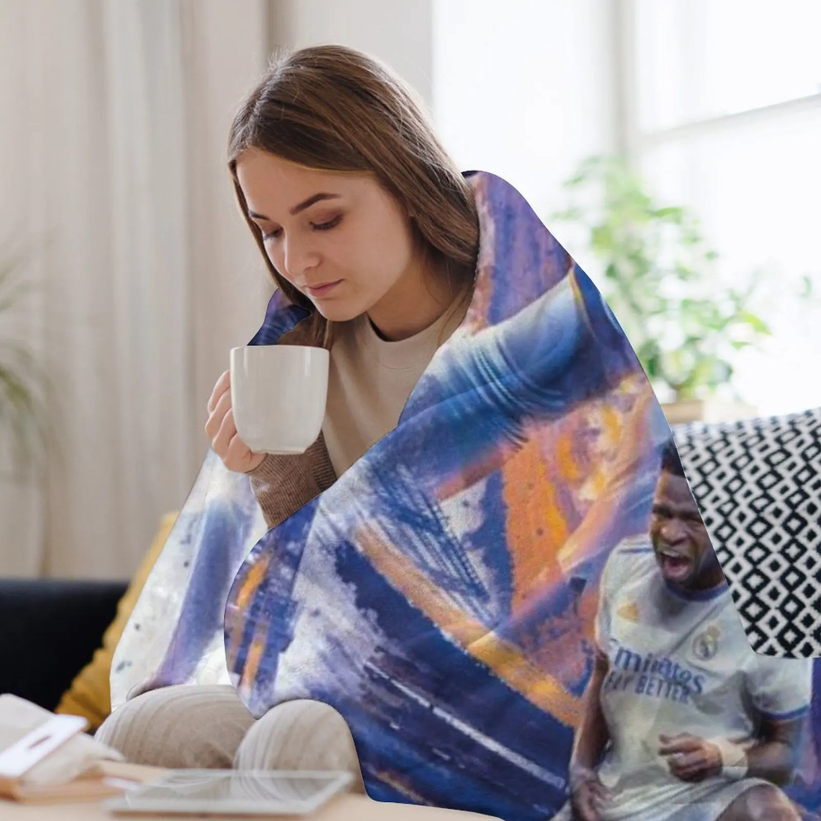 Плед vinicius Junior мягкие одеяла для дивана-кровати