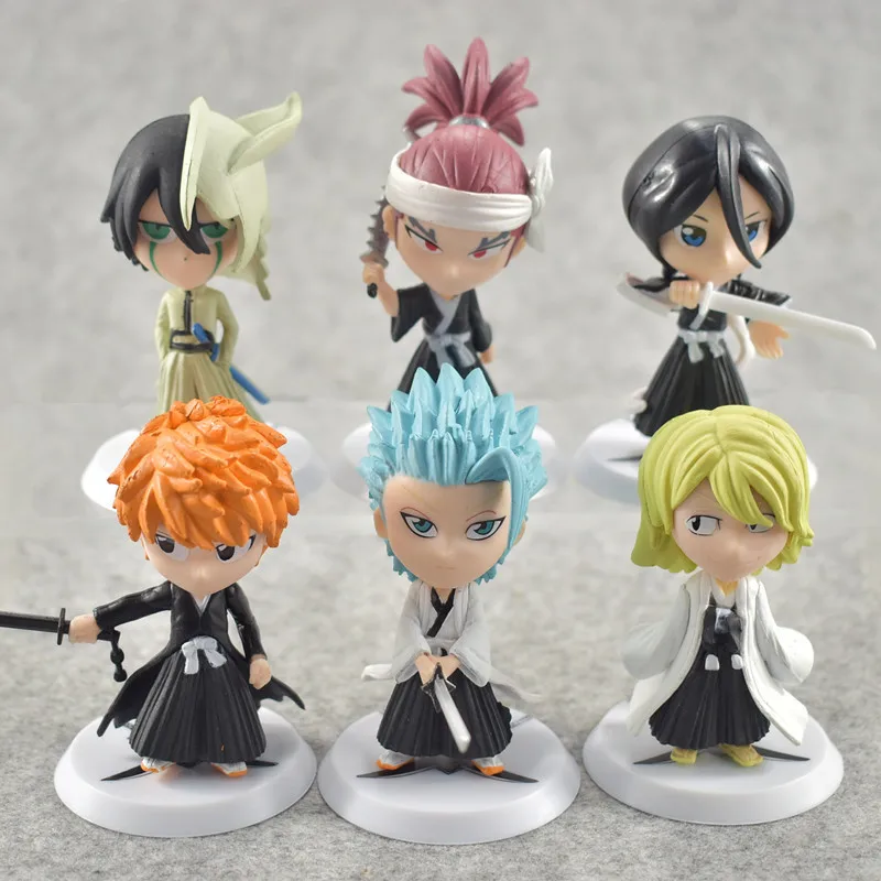 

6pcs/lot 7cm Anime Bleach Ichigo Kurosaki Orihime Inoue Action Figures PVC Figure Collectible Model Toys Gift