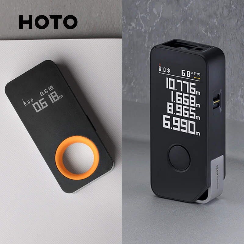 

HOTO Intelligent Llaser Rangefinder Combination Set LED Display High Precision Digital Laser Measuring Tool USB Rechargeable