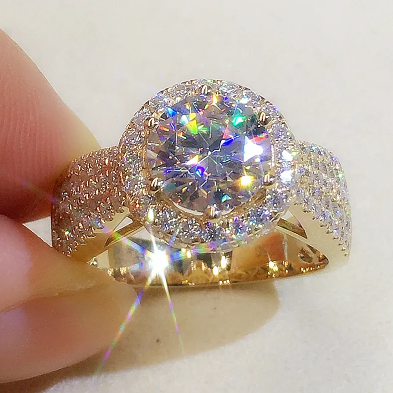 

Восемь ярких покрытий PT950, новый продукт, имитация импортного бриллианта Mosan, полностью Открытое женское кольцо