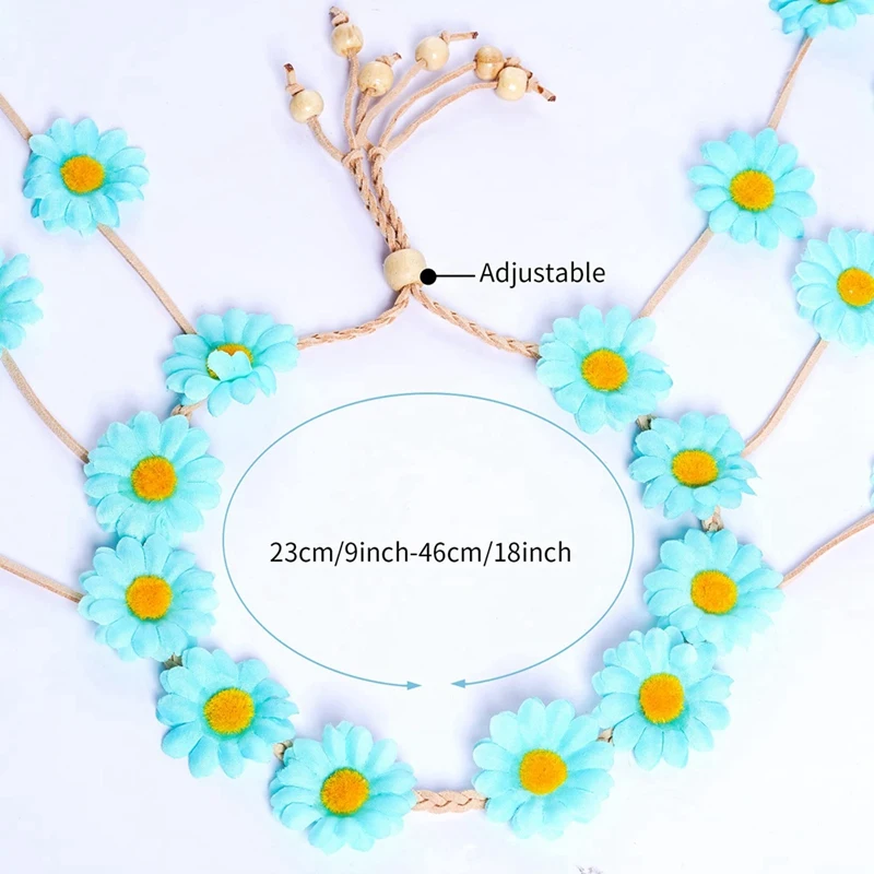 2 шт. повязка на голову в стиле хиппи с цветочным принтом летние аксессуары для