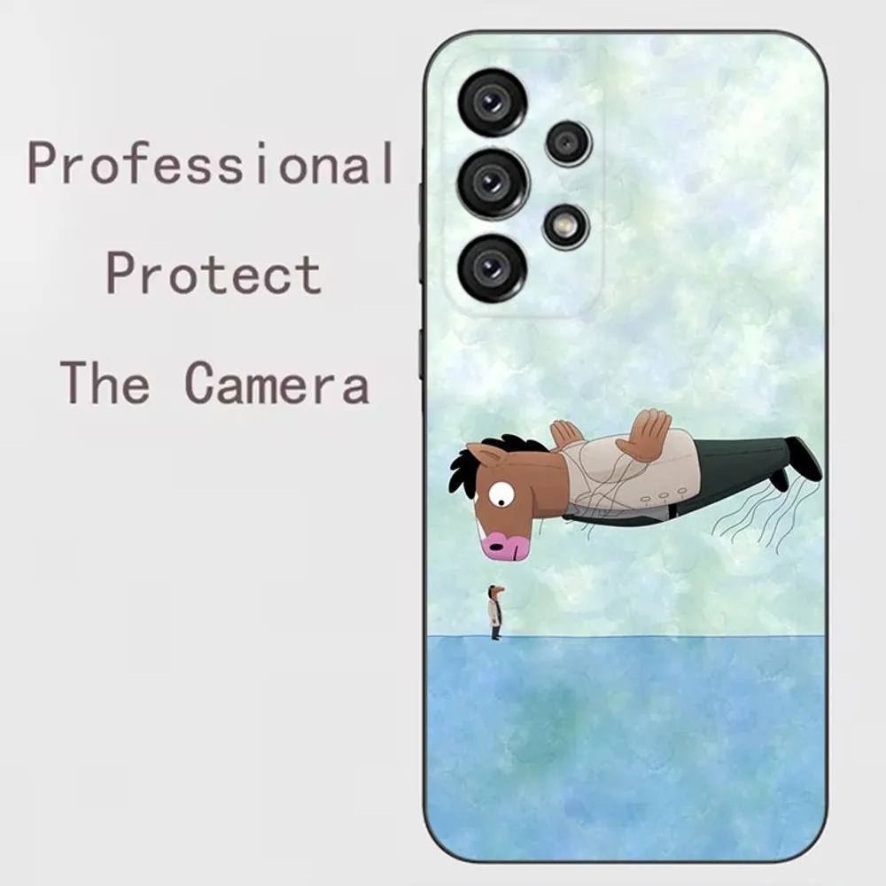 Забавный чехол для телефона B-Bojack H-Horseman Samsung Galaxy A13 A21s A22 A31 A32 A52 A53 A71 A80 A91 Soft Black Shell