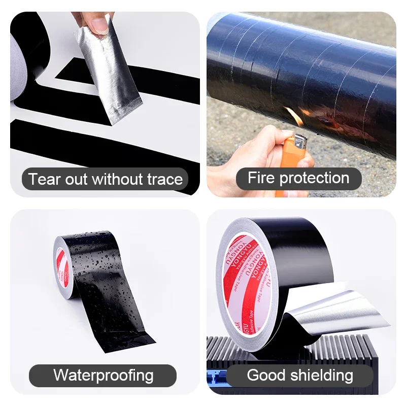 Лента из черной алюминиевой фольги 20-50 м