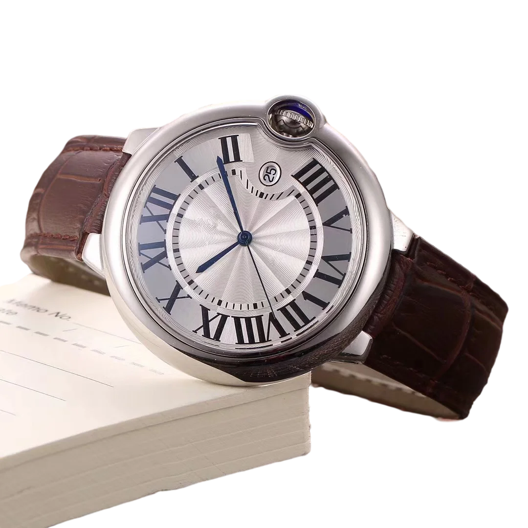 

mens mechanical watch automatic black blue leather