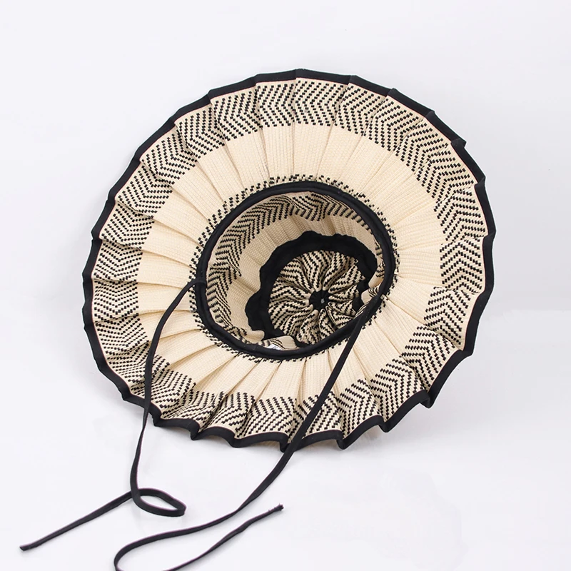 Шляпа Женская Солнцезащитная Складная соломенная складная с защитой от солнца -