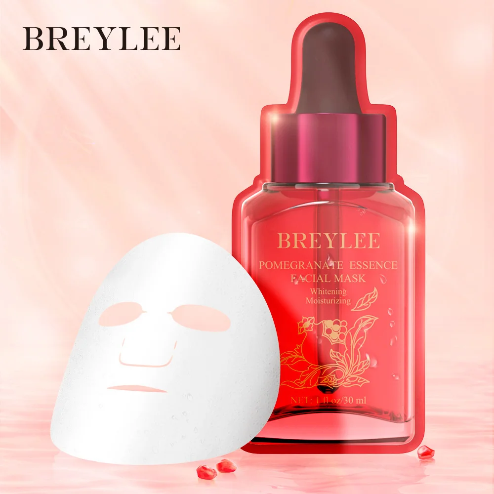 

BREYLEE Face Mask Red Pomegranate Serum Moisturizing Whitening Sleeping Essence Facial Masks Anti Wrinkle Skin Care Mask