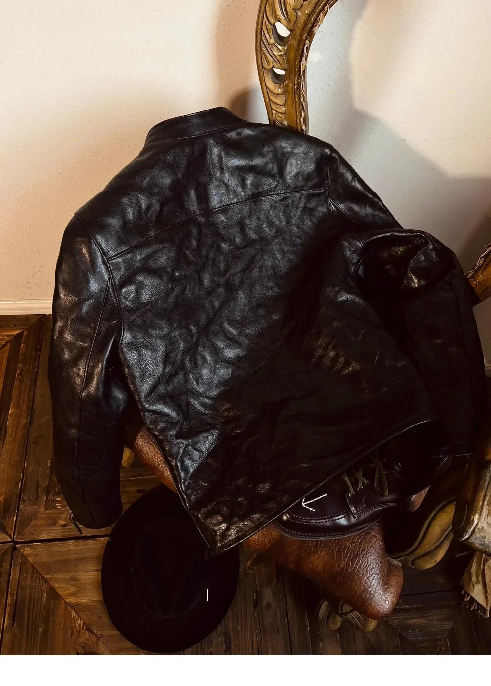 LNY Shop Best.Brand Cidu бордовая мотоциклетная кожаная куртка. Роскошная итальянская кожа.