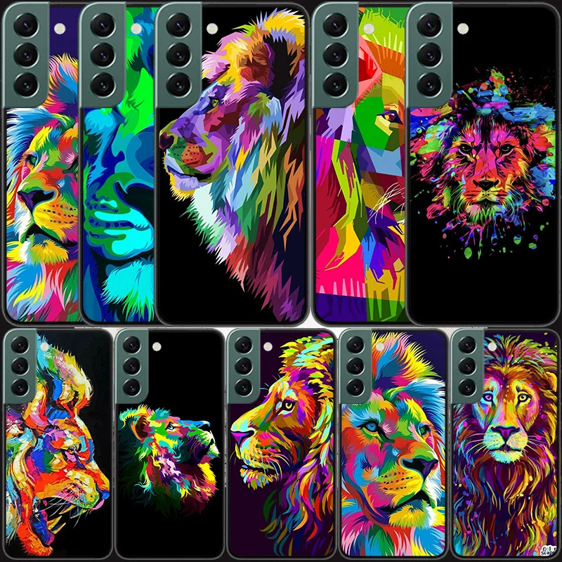 

Images of colored lion Phone Case For Samsung A02 A03 A03S A04 A04S Galaxy S10 Lite A9 A8 A7 A6 Plus M60S M80S A90 A80 A91 A81 C