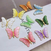 chainhoembroidery clothes patchesdiy self adhesive ironing stickerscloth patch clothing bagsshoesbutterfly series3 pieces