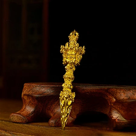 

Nepalese Pure Brass Demon Subduing Pestle