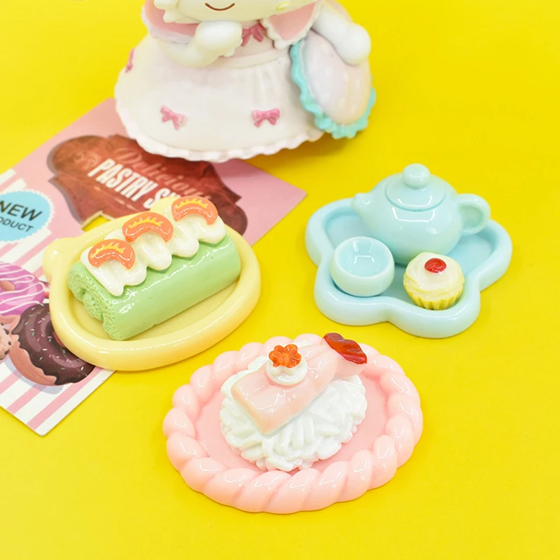 

Dollhouse Small Plates Mini Cakes Dining Plates DIY Accessories Home Ktchen Decoration Materials
