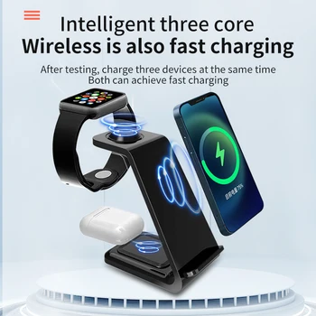 100W 3 in 1 Wireless Charger Stand  Fast Charging Dock Station for iPhone 14 13 12 11 X 8 Apple Watch 8 7 6 iWatch Airpods Pro 2
