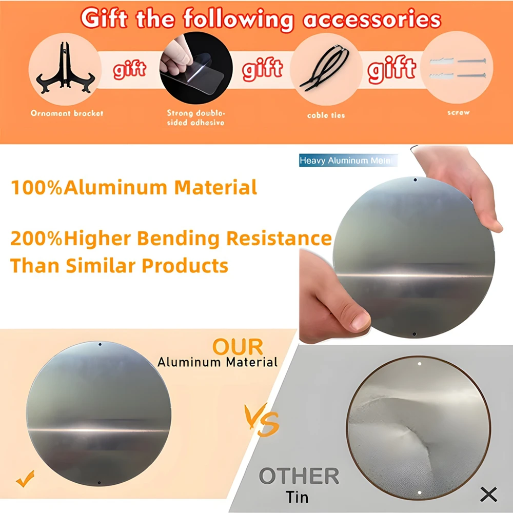 Алюминиевый металлический знак 2D круглый венок с логотипом украшение для