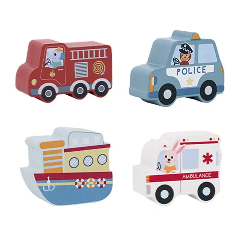 

Набор деревянных игрушек-пазлов для дошкольного обучения, пазлы в форме транспортных средств для мальчиков и девочек, развивающие игрушки для малышей, подарок на день рождения