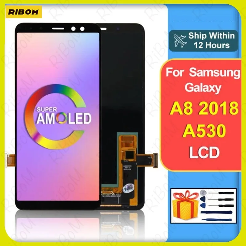 ЖК-дисплей 5 AMOLED для Samsung Galaxy A8 2018 с сенсорным экраном и дигитайзером A530 A530f A530N |