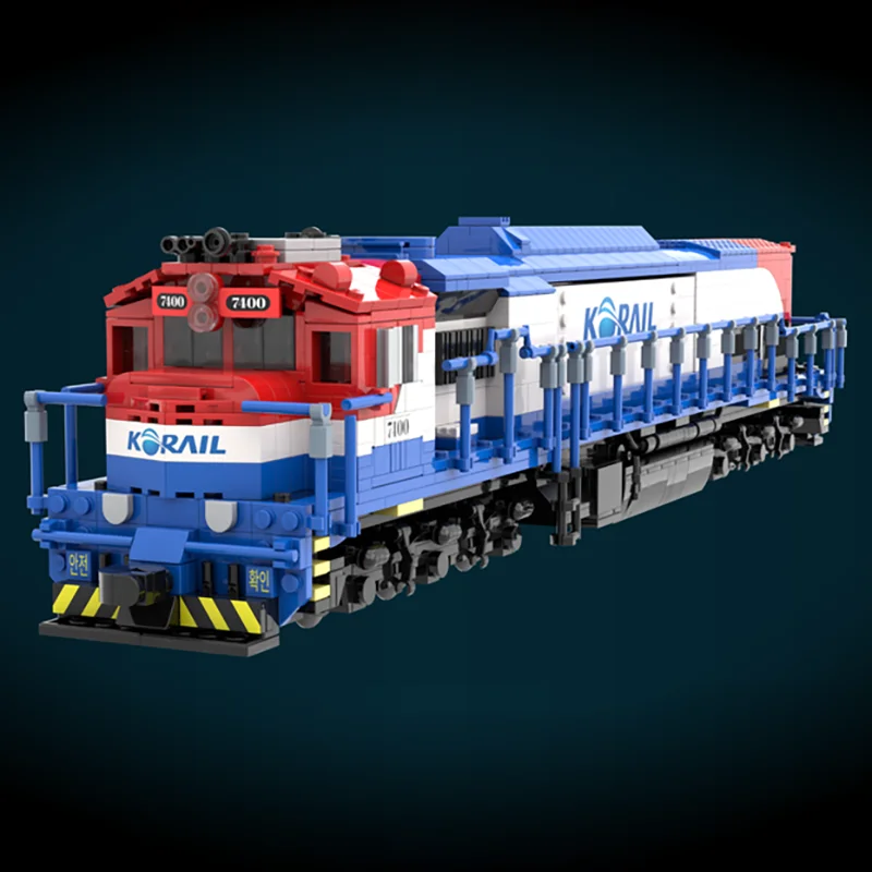 Фото Набор для сборки модели дизельного локомотива Тип 7400 (2087 деталей) MOC City Korea Railways - Конструктор DIY - Подарок на праздники и день рождения №2