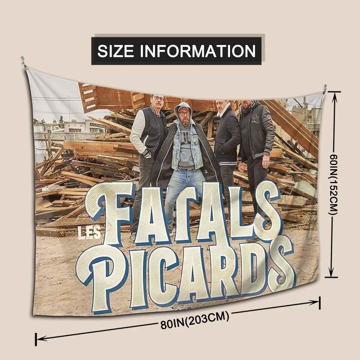 Фото Les Fatals Picards Especes Menacees Альбом 2019, гобелен, украшение, художественные эстетические гобелены, домашняя настенная ткань, настенная подвеска №3