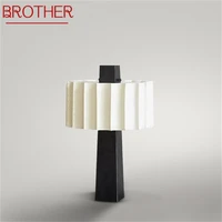 brother contemporary table lamp led nordic design fashion desk light for home living room bedroom decor free shipping