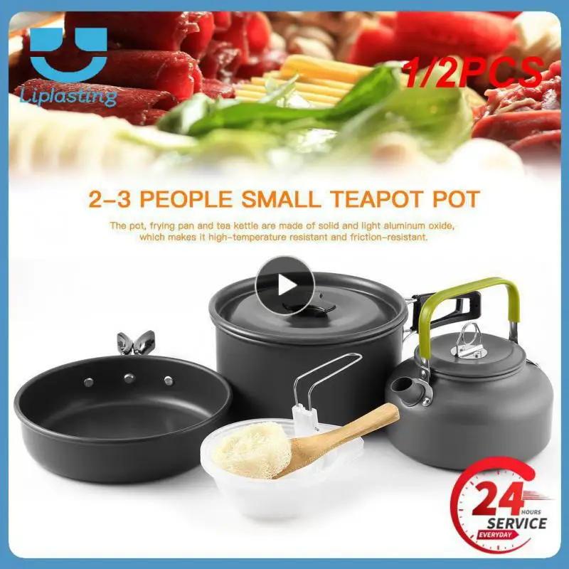 

1/2PCS Water Kettle Portable Ultralight Titainum or Aluminum Camping Water Kettle Outdoor Coffee Pot Teapot Home Hiking and